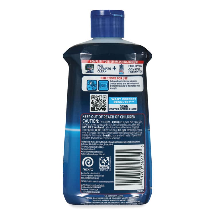 RECKITT BENCKISER Jet-Dry Rinse Agent, 8.45 oz Bottle, 8/Carton (RAC75713CT) thumbnail 3