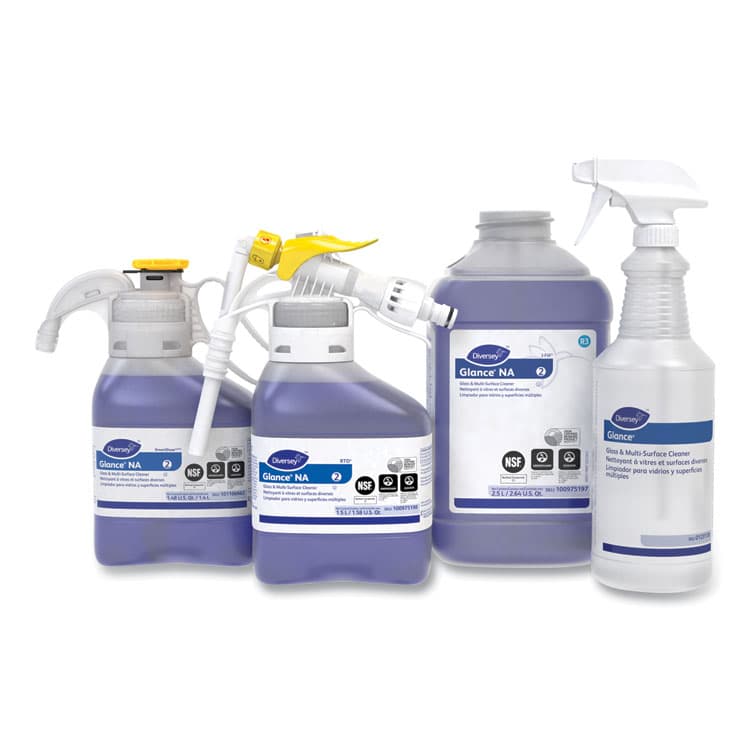 DIVERSEY Glance Glass and Multi-Surface Cleaner Spray Bottle, 32 oz, Clear, 12/Carton (DVOD1231138) thumbnail 4