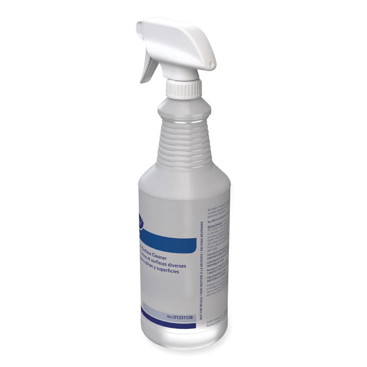 DIVERSEY Glance Glass and Multi-Surface Cleaner Spray Bottle, 32 oz, Clear, 12/Carton (DVOD1231138) thumbnail 3