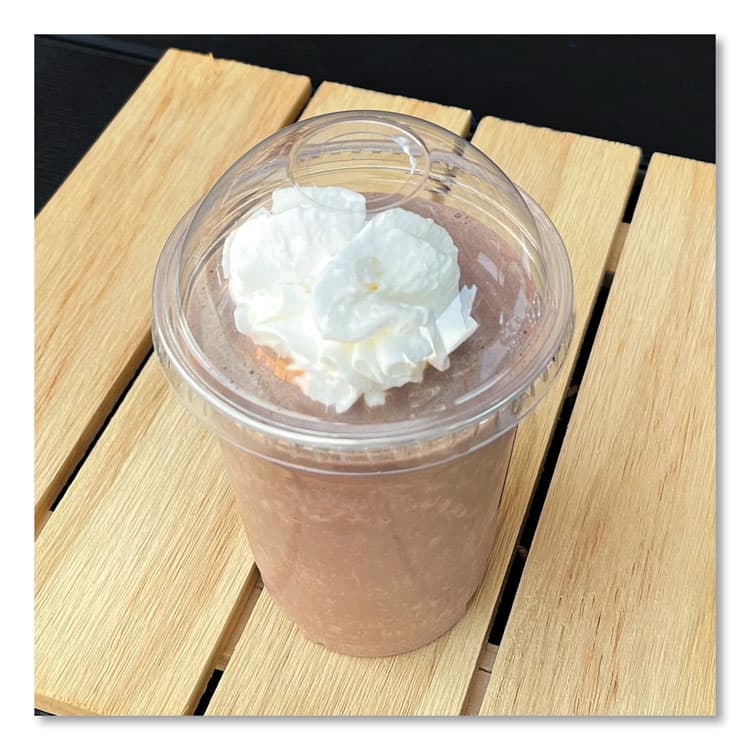 BOARDWALK PET Cold Cup Dome Lids, Fits 9 oz to 10 oz Cold Cups, Plastic, Clear, 1,000/Carton (BWKPET910DOME) thumbnail 4