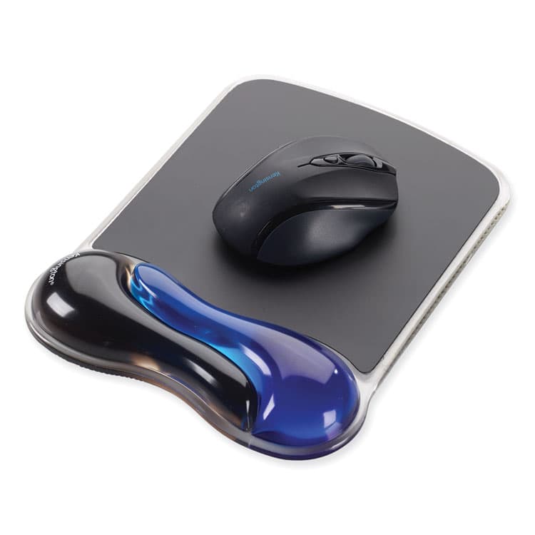 ACCO BRANDS, . Duo Gel Wave Mouse Pad with Wrist Rest, 9.37 x 13, Blue (KMW62401) thumbnail 3