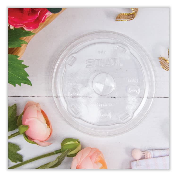 DART Plastic Cold Cup Lids, Fits 32 oz to 44 oz Cold Cups, Clear, 600/Carton (DCC642TS) thumbnail 2