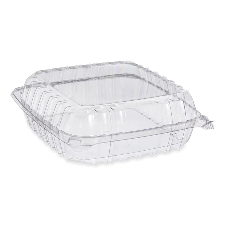 DART ClearSeal Hinged-Lid Plastic Containers, 9.3 x 8.83 x 3, Clear, 200/Carton (DCCPET95PST1)