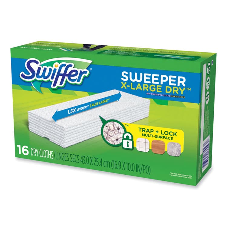 PROCTER & GAMBLE Sweeper XL Dry Refill Cloths, 16.9" x 9.8", White, 16/Box (PGC96826) thumbnail 4