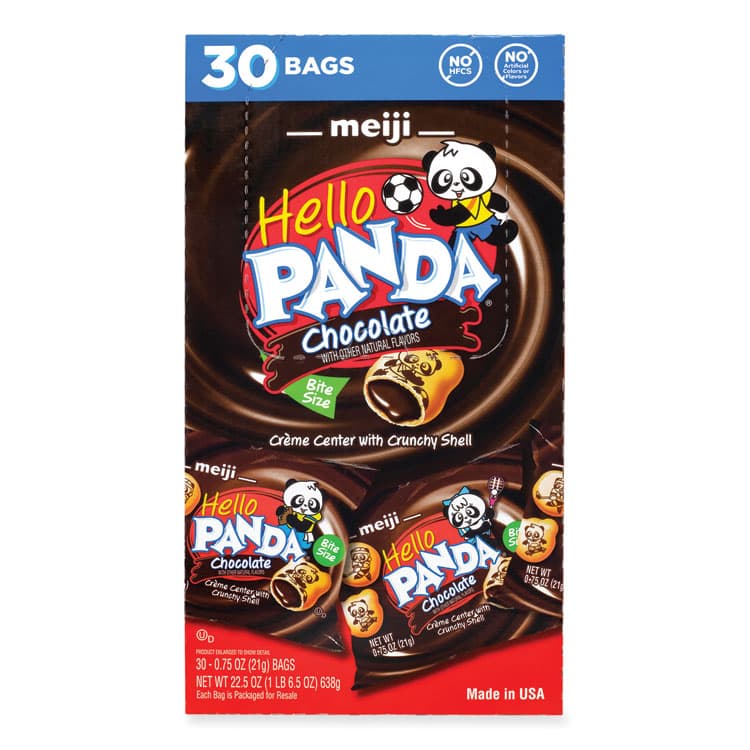 MEIJI AMERICA . Hello Panda Chocolate Creme Filled Cookies, 0.75 oz Bag, 30 Bags/Carton (GRR22002038) thumbnail 3