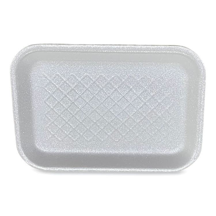 GEN Meat Trays, #2S, 8.5 x 6 x 0.7, White, Foam, 500/Carton (GEN2SWH)
