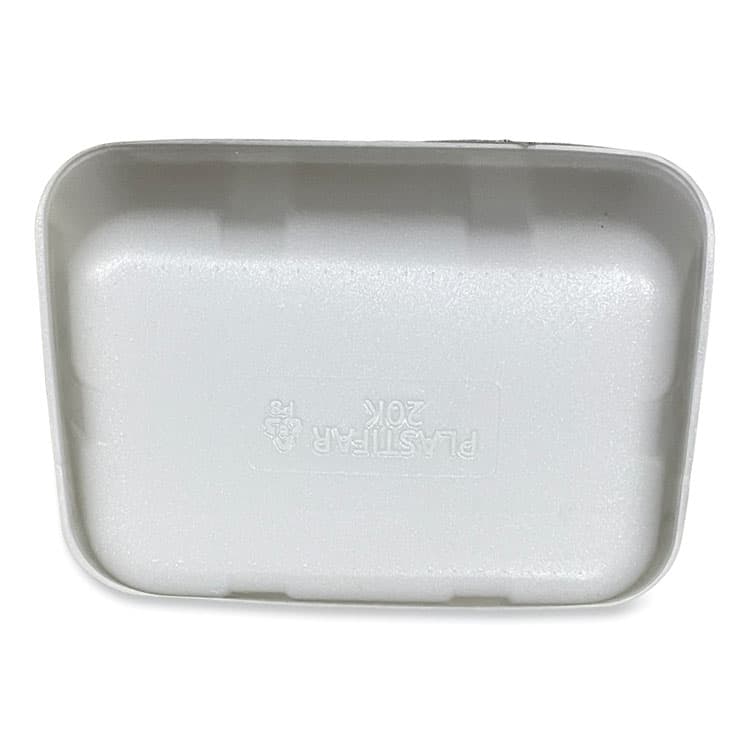 GEN Meat Trays, #20K, 12 x 8.7 x 2.45, White, Foam, 125/Carton (GEN20KWH) thumbnail 3