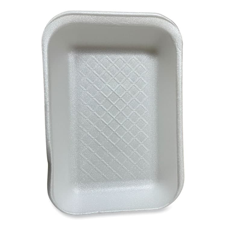 GEN Meat Trays, #2D, 8.56 x 6.1 x 1.2, White, Foam, 500/Carton (GEN2DWH) thumbnail 3