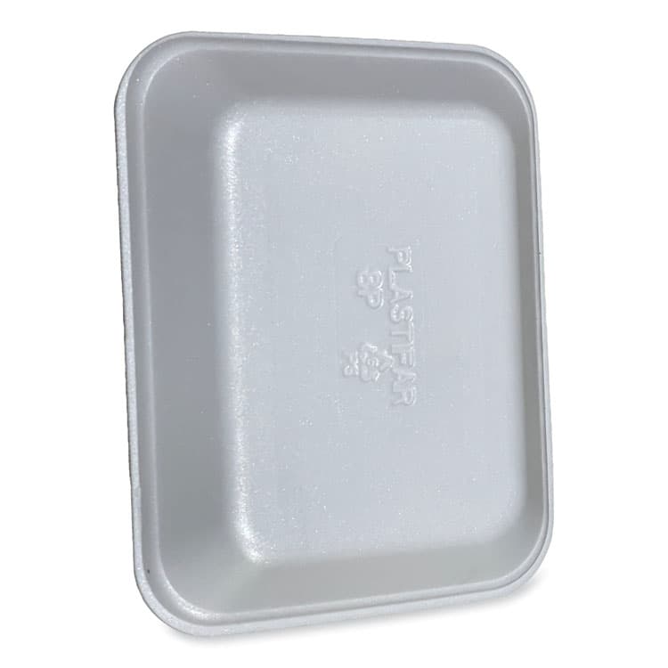 GEN Meat Trays, #8P, 10.8 x 8.82 x 1.5, White, Foam, 200/Carton (GEN8PWH) thumbnail 4