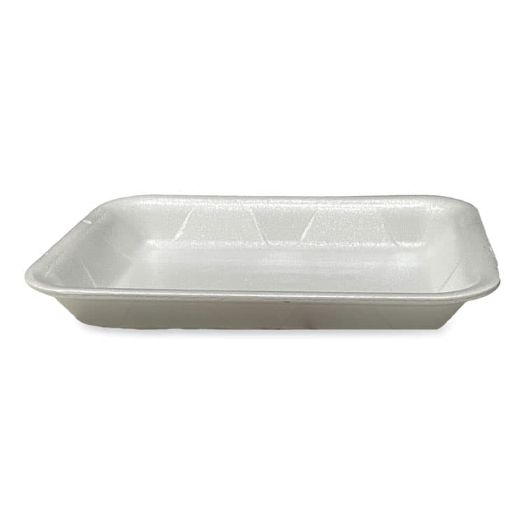 GEN Meat Trays, #4P, 9.5 x 7.19 x 1.2, White, Foam, 500/Carton (GEN4PWH) thumbnail 4