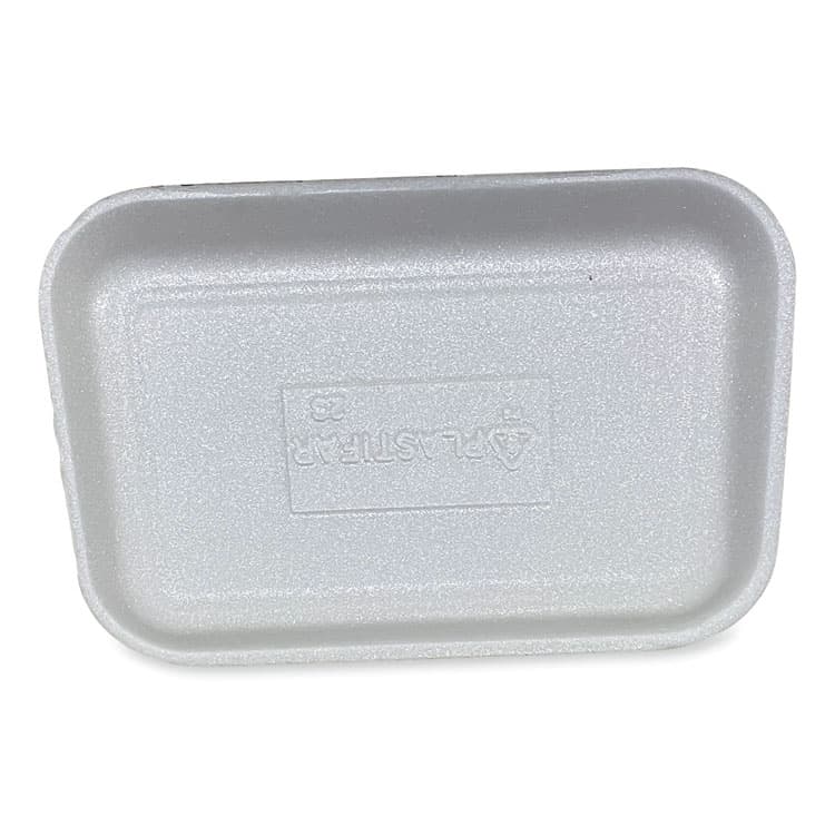 GEN Meat Trays, #2S, 8.5 x 6 x 0.7, White, Foam, 500/Carton (GEN2SWH) thumbnail 4
