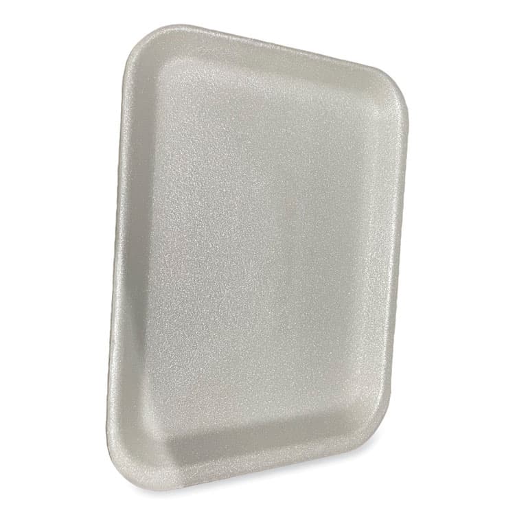 GEN Meat Trays, #4S, 9.5 x 7.25 x 0.5, White, Foam, 500/Carton (GEN4SWH)