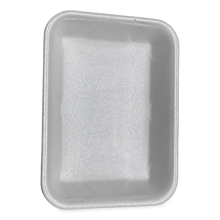 GEN Meat Trays, #4P, 9.5 x 7.19 x 1.2, White, Foam, 500/Carton (GEN4PWH)