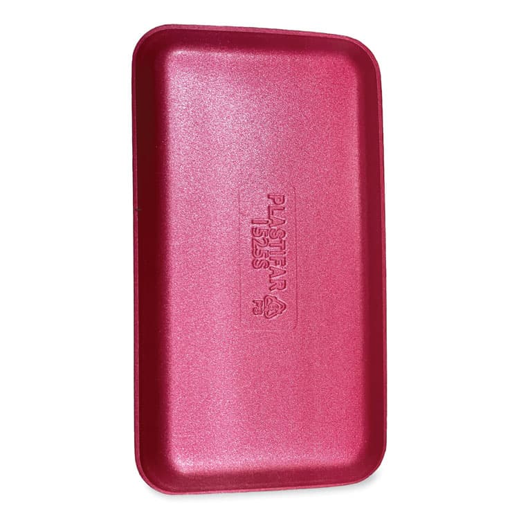 GEN Meat Trays, #1525, 14.5 x 8 x 0.75, Pink, Foam, 250/Carton (GEN1525PINK) thumbnail 3