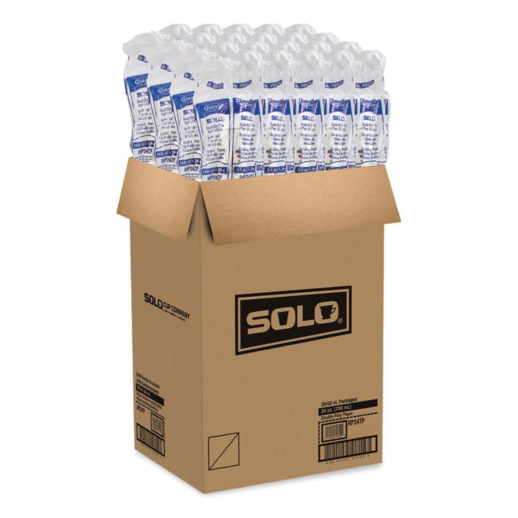 DART Double Sided Poly Paper Cold Cups, 24 oz, Symphony Design, 50/Sleeve, 20 Sleeves/Carton (SCCRP24TPJ8000) thumbnail 2