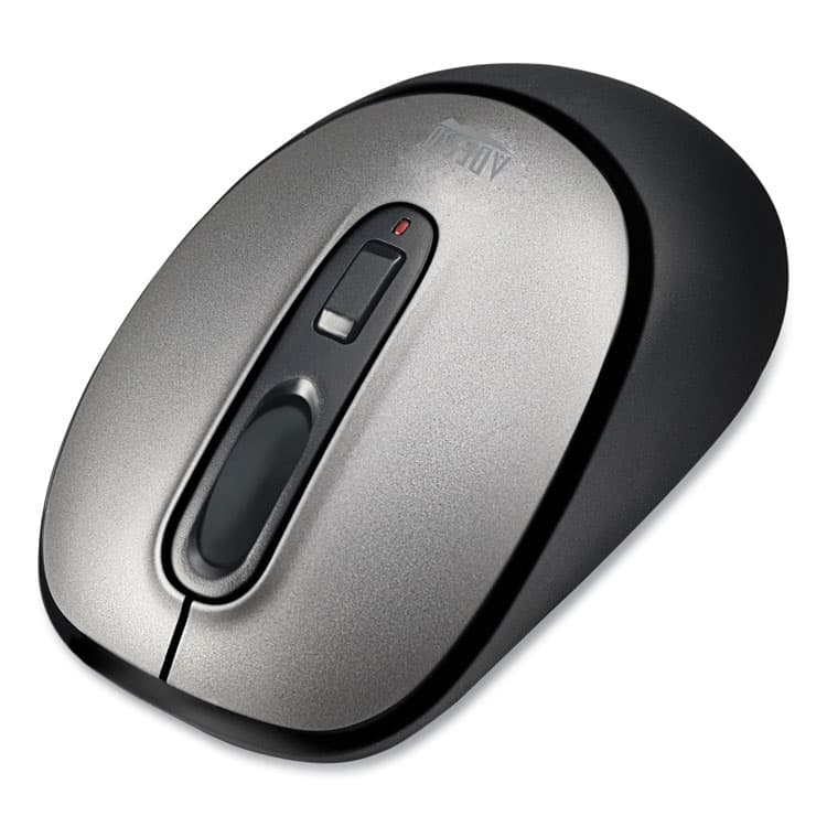 ADESSO iMouse A10 Antimicrobial Wireless Mouse, 2.4 GHz Frequency/30 ft Wireless Range, Left/Right Hand Use, Black/Silver (ADEA10) thumbnail 4