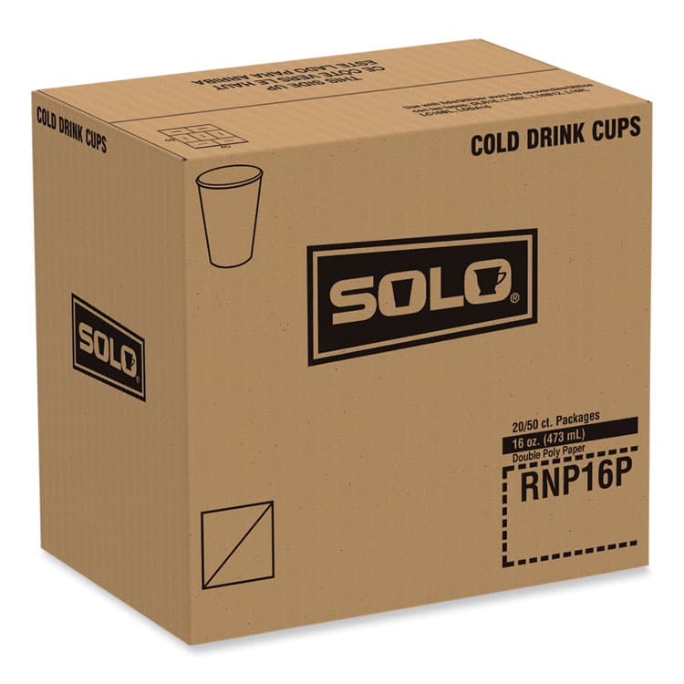 DART Double Sided Poly Paper Cold Cups, 16 oz, Symphony Design, 50/Sleeve, 20 Sleeves/Carton (SCCRNP16PJ8000) thumbnail 2