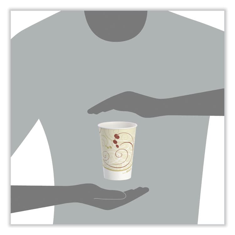 DART Double Sided Poly Paper Cold Cups, 16 oz, Symphony Design, 50/Sleeve, 20 Sleeves/Carton (SCCRNP16PJ8000) thumbnail 4