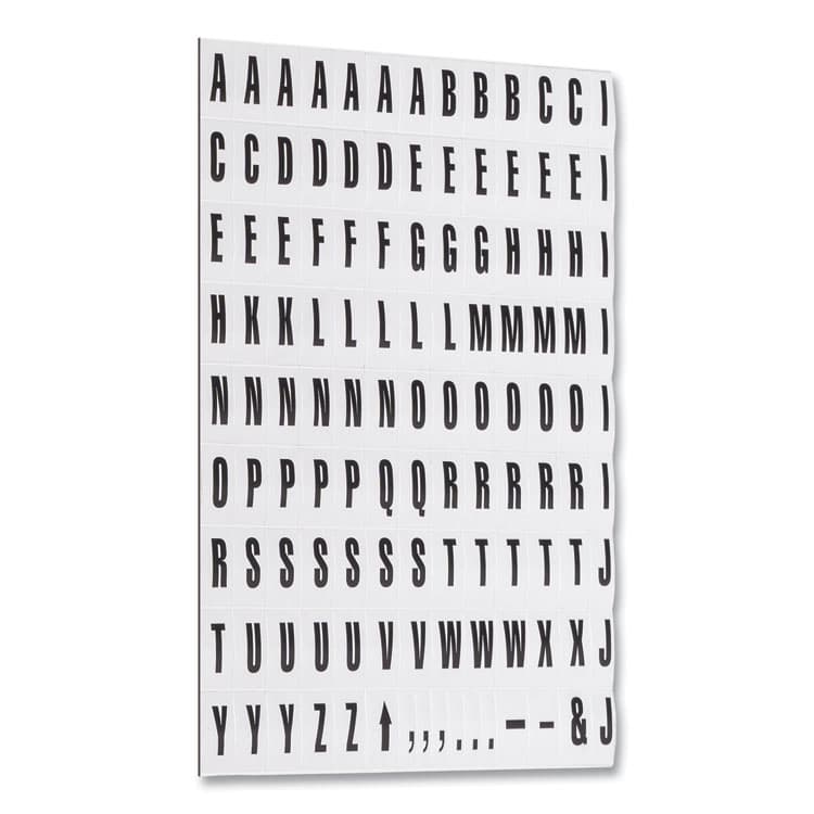 BI-SILQUE VISUAL COMMUNICATION PRODUCTS Heavy-Duty Board Magnets, Letters, 0.75" Tall, Black Characters, White Background, 120 Pieces (BVCKT2220) thumbnail 2