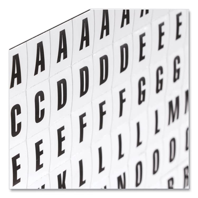 BI-SILQUE VISUAL COMMUNICATION PRODUCTS Heavy-Duty Board Magnets, Letters, 0.75" Tall, Black Characters, White Background, 120 Pieces (BVCKT2220) thumbnail 4