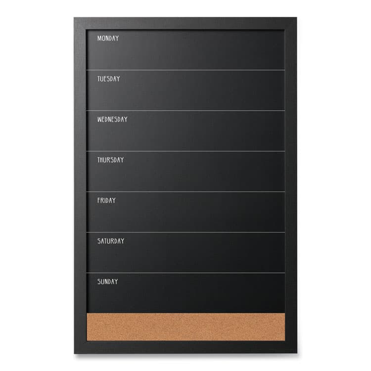 BI-SILQUE VISUAL COMMUNICATION PRODUCTS Black/White Message Board Set, (1) Bulletin, (1) Chalk/Bulletin, (1) Dry-Erase/Bulletin, Assorted Sizes, Assorted Colors (BVCSOR033)
