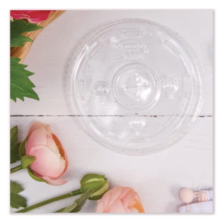 DART Straw-Slot Cold Cup Lids, Fits 30 oz to 32 oz Cold Cups, Plastic, Clear, 50/Sleeve, 20 Sleeves/Carton (DCCL32CR) thumbnail 3