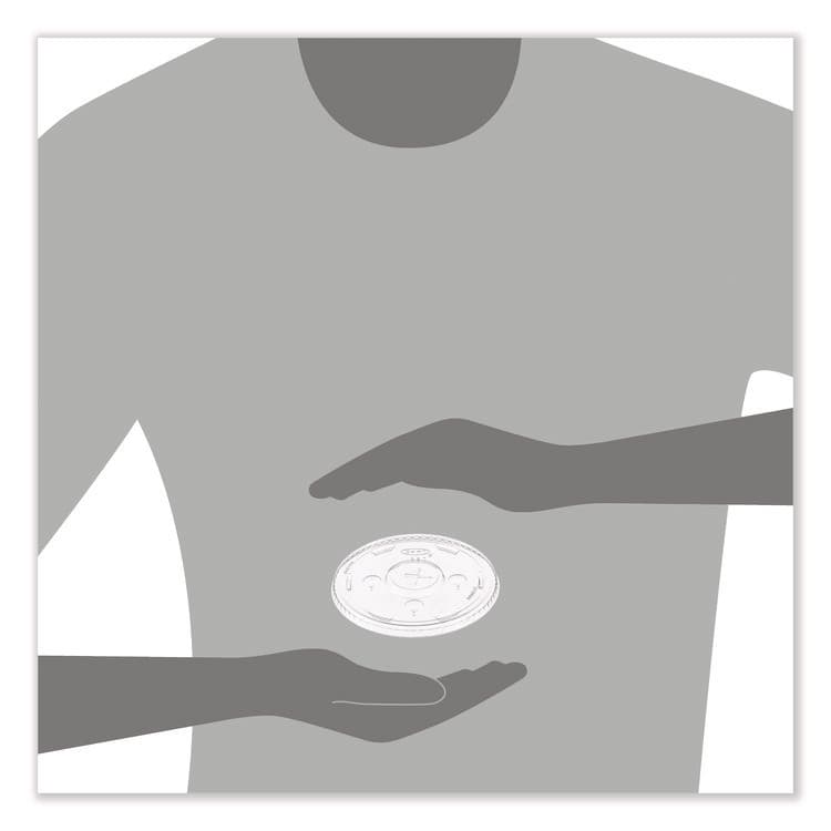 DART Straw-Slot Cold Cup Lids, Fits 30 oz to 32 oz Cold Cups, Plastic, Clear, 50/Sleeve, 20 Sleeves/Carton (DCCL32CR) thumbnail 4