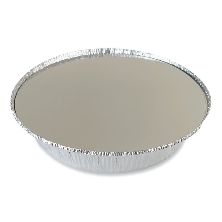 BOARDWALK Round Aluminum To-Go Containers with Lid, 48 oz, 9" Diameter x 1.66" h, Silver, 200/Carton (BWKROUND9COMBO) thumbnail 3