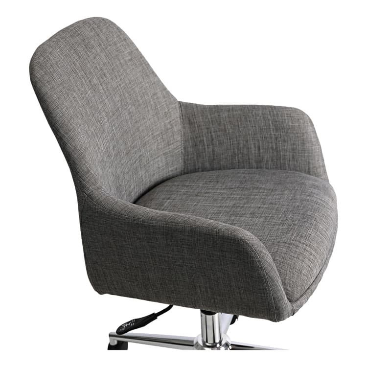 ALERA Mid-Century Task Chair, Supports Up to 275 lb, 18.9" to 22.24" Seat Height, Gray Seat, Gray Back (ALEWS4241) thumbnail 4
