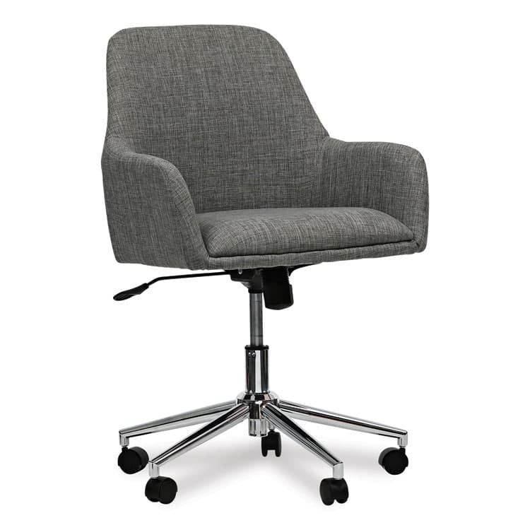 ALERA Mid-Century Task Chair, Supports Up to 275 lb, 18.9" to 22.24" Seat Height, Gray Seat, Gray Back (ALEWS4241)