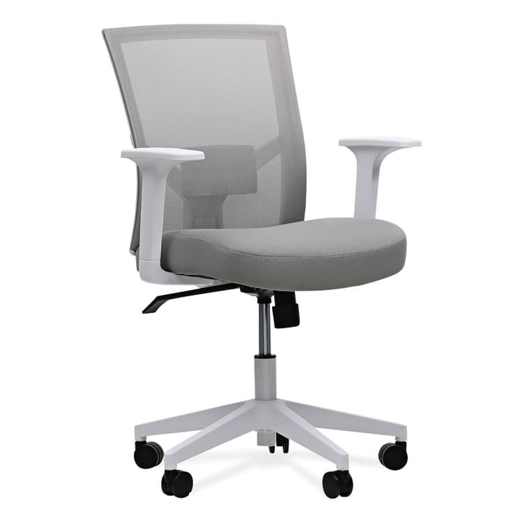 ALERA Mesh Back Fabric Task Chair, Supports Up to 275 lb, 17.32" to 21.1" Seat Height, Gray Seat, Gray Back (ALEWS42B47)