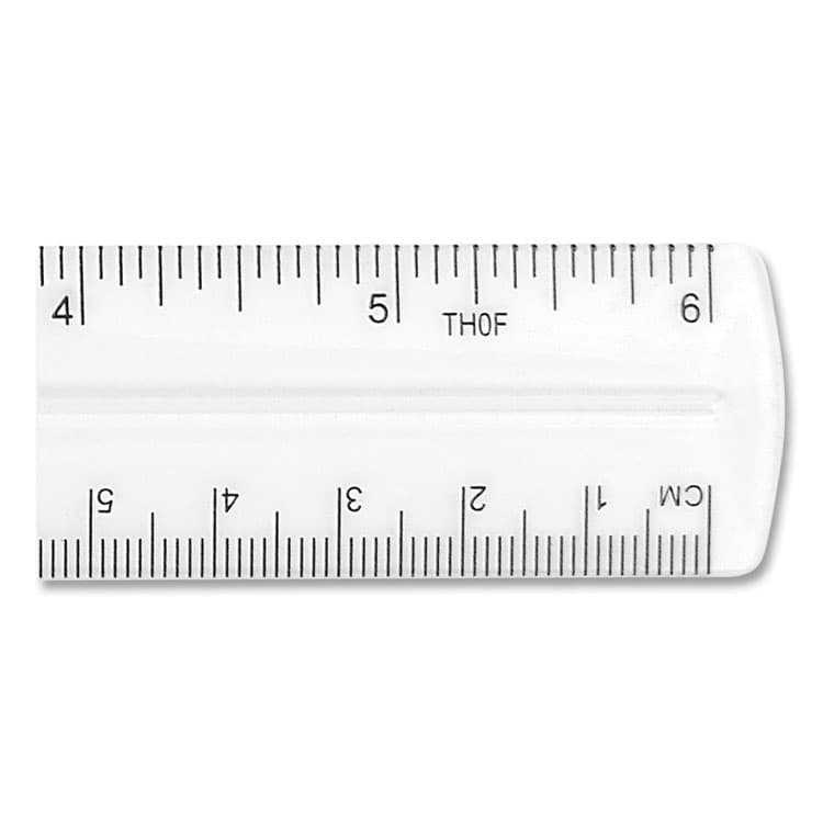 ACME UNITED CORPORATION Clear Flexible Acrylic Ruler, Standard/Metric, 6" (15 cm) Long, Clear, 12/Box (ACM17723) thumbnail 4