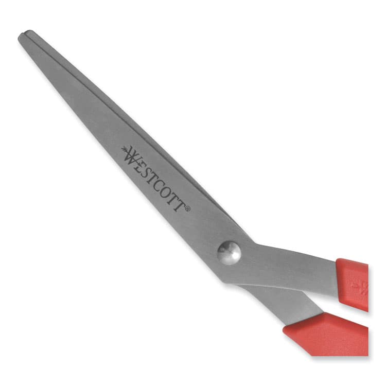 ACME UNITED CORPORATION Value Line Stainless Steel Shears, 8" Long, 3.5" Cut Length, Crane-Style Red Handle (ACM10703) thumbnail 4