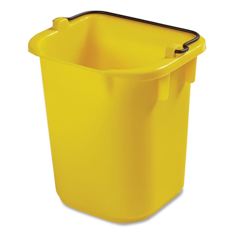 RUBBERMAID COMMERCIAL PROD. 5-Quart Disinfecting Utility Pail, Plastic, Yellow, 4/Carton (RCP1857374)