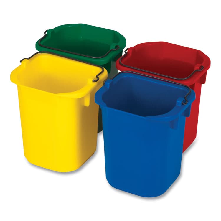 RUBBERMAID COMMERCIAL PROD. 5-Quart Disinfecting Utility Pail, Plastic, Yellow, 4/Carton (RCP1857374) thumbnail 2