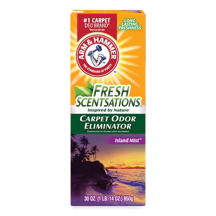 CHURCH & DWIGHT CO., Fresh Scentsations Carpet Odor Eliminator, Island Mist, 30 oz Box, 6/Carton (CDC3320011535)
