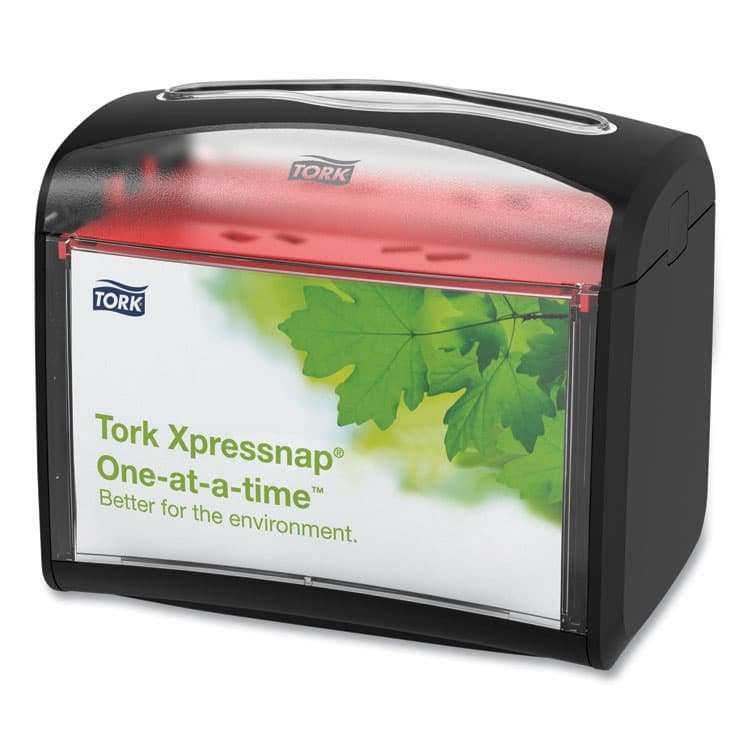 ESSITY Xpressnap Tabletop Napkin Dispenser, 7.9 x 5.6 x 7.9, Black (TRK6232100)