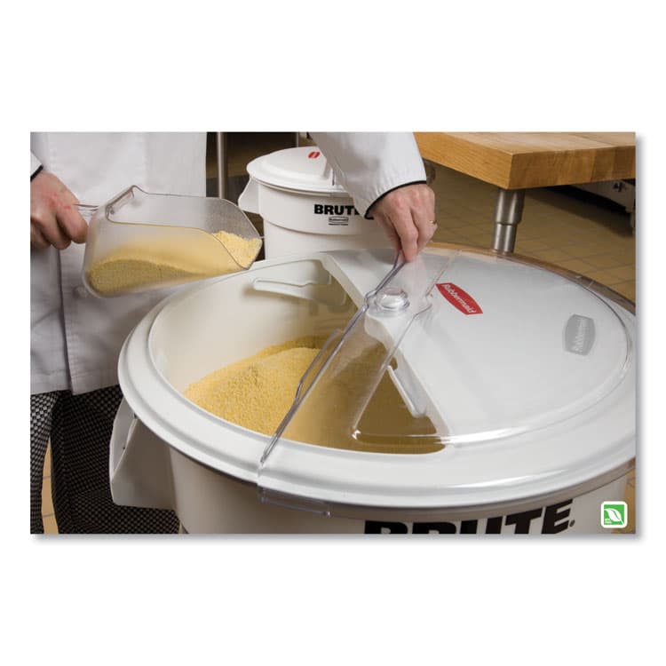 RUBBERMAID COMMERCIAL PROD. ProSave Sliding Lid Conversion Kit for Brute Containers, 23.5" Diameter x 5.25" h, White, Plastic (RCPFG9G7800WHT) thumbnail 4