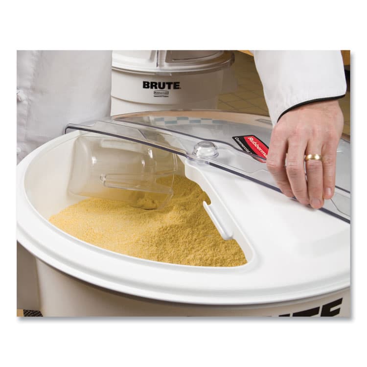 RUBBERMAID COMMERCIAL PROD. ProSave Sliding Lid Conversion Kit for Brute Containers, 23.5" Diameter x 5.25" h, White, Plastic (RCPFG9G7800WHT) thumbnail 2