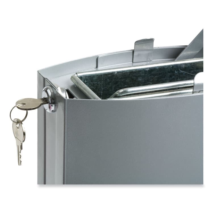 RUBBERMAID COMMERCIAL PROD. Metropolitan Smokers' Station, Weighted Base, 1.6 gal, Galvanized Liner, 16.8 dia x 42.8h, Black (RCPFGR93400BK) thumbnail 4