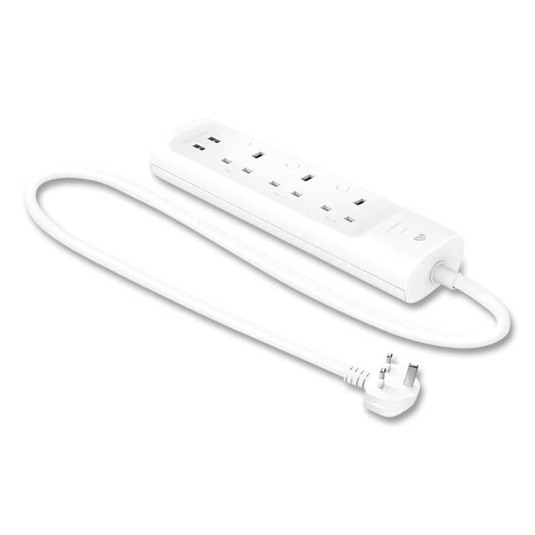 TP LINK USA Kasa Smart WiFi 3-Outlet Power Strip, 3 AC Outlets/2 USB Ports, White (TPLKP303)