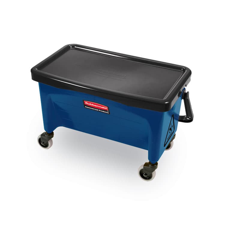 RUBBERMAID COMMERCIAL PROD. Microfiber Finish Bucket, with Lid, 3 gal, Blue (RCPQ930) thumbnail 2