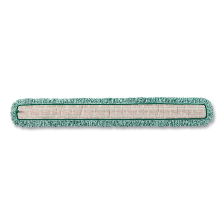 RUBBERMAID COMMERCIAL PROD. HYGEN Dust Mop Heads With Fringe, Green, 60", Microfiber, Cut-End (RCPQ460GRE) thumbnail 2