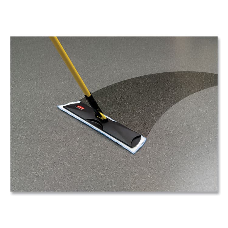 RUBBERMAID COMMERCIAL PROD. Economy Wet Mopping Pad, Microfiber, 18", Blue, 12/Carton (RCPQ409BLUCT) thumbnail 2