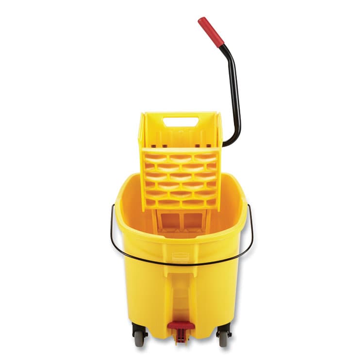 RUBBERMAID COMMERCIAL PROD. WaveBrake 2.0 Bucket/Wringer Combos, Side-Press, 44 qt, Plastic, Yellow (RCPFG618688YEL) thumbnail 3