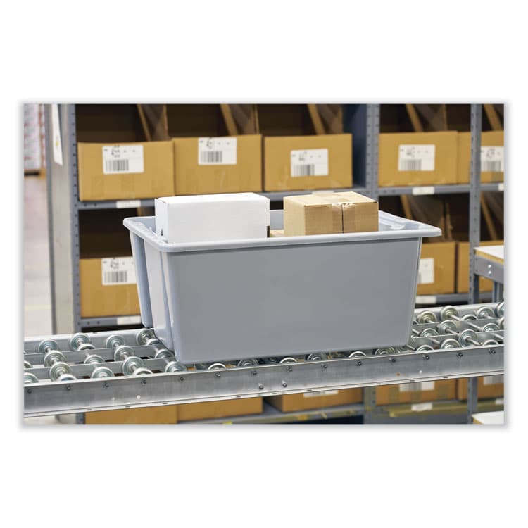 RUBBERMAID COMMERCIAL PROD. Palletote Box, 19 gal, 23.5" x 19.5" x 10", Gray (RCP1731GRA) thumbnail 3