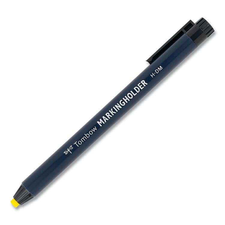 AMERICAN TOMBOW . Wax-Based Marking Pencil, Twist-Advance, 4.4 mm, Yellow Marks, Navy Blue Barrel, 10/Box (TOM51534) thumbnail 2