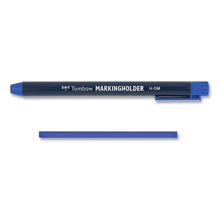 AMERICAN TOMBOW . Wax-Based Marking Pencil, Twist-Advance, 4.4 mm, Blue Marks, Navy Blue Barrel, 10/Box (TOM51536) thumbnail 4