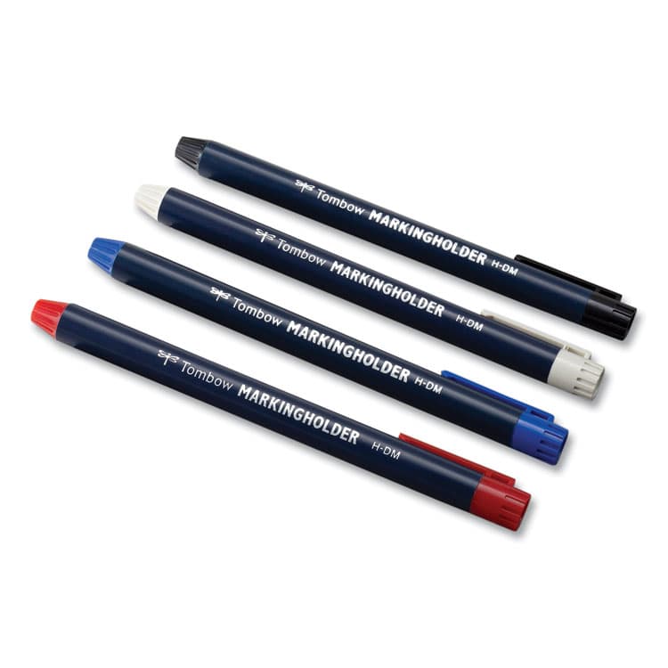 AMERICAN TOMBOW . Wax-Based Marking Pencil, Twist-Advance, 4.4 mm, Blue Marks, Navy Blue Barrel, 10/Box (TOM51536) thumbnail 3