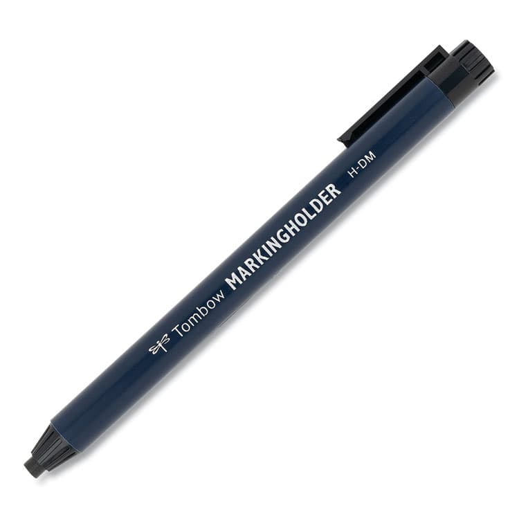 AMERICAN TOMBOW . Wax-Based Marking Pencil, Twist-Advance, 4.4 mm, Black Marks, Navy Blue Barrel, 10/Box (TOM51538) thumbnail 2